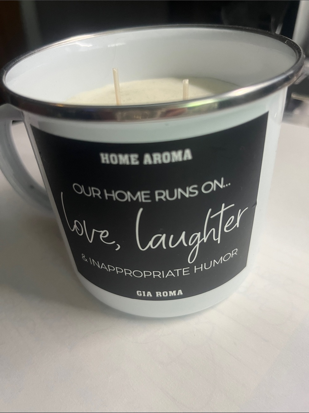 GIA ROMA White Scented Candle Tin